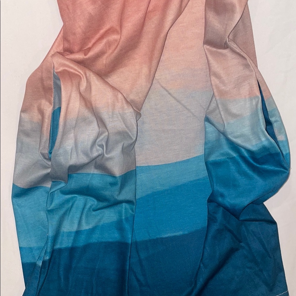 Pink and Blue Gradient Spaghetti Strap Slip Dress - Picture 10 of 11